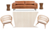 Modern Ranch Lounge Set with Blush Rug rental in Baltimore, MD