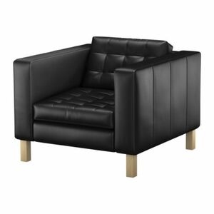 Black Tufted Leather Chair rental Denver, CO
