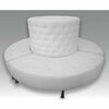 White Leather Round Banquette rental in Miami-Ft. Lauderdale, FL