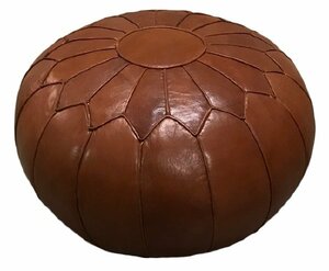 Round Leather Pouf rental Miami-Ft. Lauderdale, FL