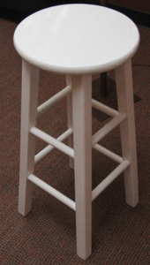 Barstool – White Wooden rental New York, NY