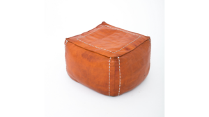 Square Leather Pouf rental Los Angeles, CA