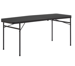 6' Black Rectangular Table rental Chicago, IL