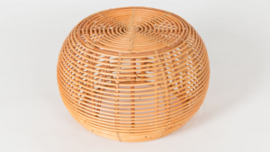 Rattan Round Ottoman rental Los Angeles, CA