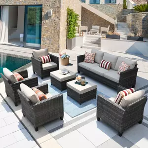 Wicker Outdoor Ottoman rental San Diego, CA