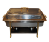  8 Qt Stainless Chafer W/Brass Accents rental in Chicago, IL