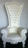White Throne Chair rental in Austin, TX