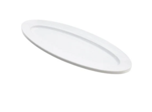 16"X11.5" White Oval Ceramic Platter rental Nashville, TN