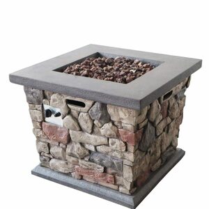 Outdoor Stone Finished Square Fire Pit rental Los Angeles, CA