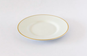 Gold Rim Bread & Butter Plate rental Austin, TX