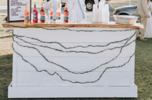 Live Edge Wood Bar rental Phoenix, AZ