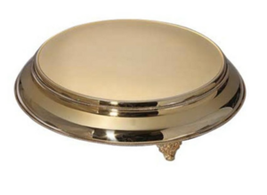 Round Gold Plated Cake Plateau rental Dallas-Ft. Worth, TX