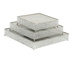 14" Faux Diamond Square Cake Platter rental Dallas-Ft. Worth, TX