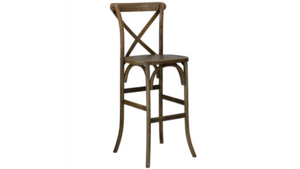Crossback Wood Barstool rental Nashville, TN