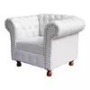 White tufted armchair rental in Baltimore, MD