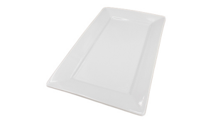 White Porcelain Rectangular Platter 13.75" x 8" rental Nashville, TN