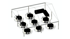 30' X 30' Clear Top Tent rental Nashville, TN