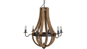 Chandelier Wine Barrel 6 Light 28" x 31" rental Nashville, TN