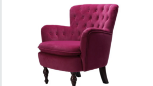 Fuchsia Velvet Lounge Chair rental Denver, CO