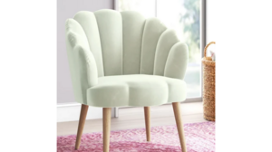 Ivory Velvet Lounge Chair rental Denver, CO
