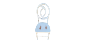 White Distressed Wood Chair rental Denver, CO