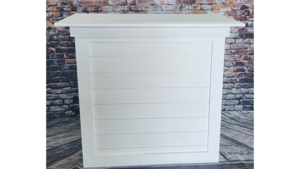 4' White Shiplap Bar rental Nashville, TN