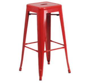 Red Metal Barstool rental Las Vegas, NV