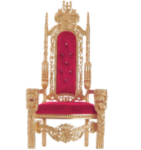 Magenta and Gold Throne Chair rental Las Vegas, NV