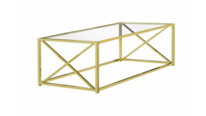 Gold Accent Coffee Table rental Houston, TX