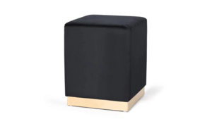 Black Velvet Cube Ottoman rental Houston, TX