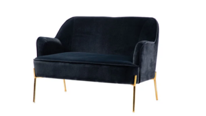 Black Velvet Loveseat rental Houston, TX