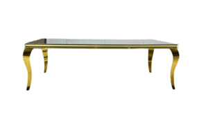 Black Glass  with Gold Frame Table rental Houston, TX