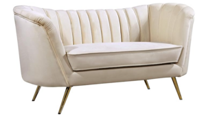 Ivory Tufted Loveseat rental Houston, TX