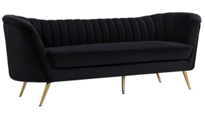 Black Denise Sofa rental Houston, TX