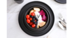 Black Thick Rimmed Plain Dinner Plate rental in Denver, CO
