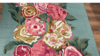 Victorian Green with roses rug rental in Denver, CO