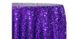 108" Round Purple Taffeta Sequins rental in Houston, TX