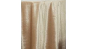 120" Champagne Italian Velvet Linen rental Houston, TX