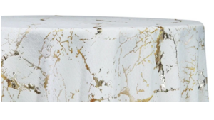 120" Marble Jacquard Gold Linen rental Houston, TX