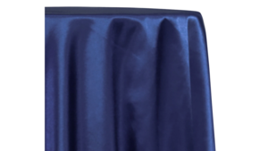 120" Navy Blue Satin Linen rental Houston, TX