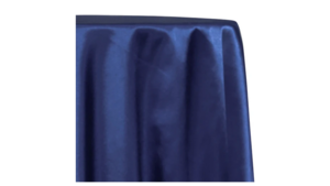 120" Navy Blue Shantung Satin Linen rental Houston, TX