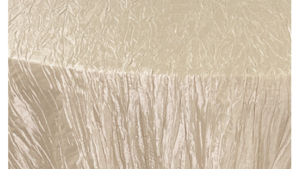 120" Round Champagne Accordion rental Houston, TX