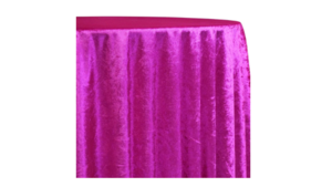 120" Round Fuchsia Velvet Linen rental Houston, TX