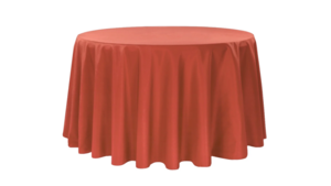 120" Rust Poly Linen rental Houston, TX