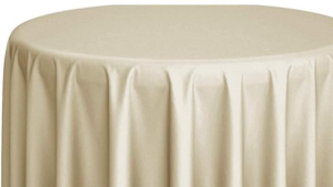 120" Sand Poly Linen rental Houston, TX