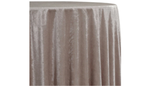 120" Taupe Italian Velvet Linen rental Houston, TX