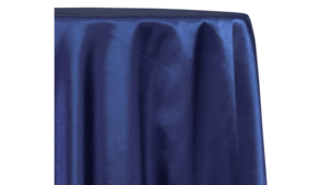 132" Navy Blue Satin Linens rental Houston, TX