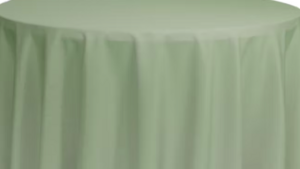 132" Sage Green Poly Linen rental Houston, TX