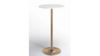 27" Bar Table with Gold Base/White Top rental in Houston, TX