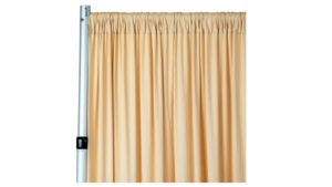 4-way Stretch Champagne Drape Panel rental Houston, TX